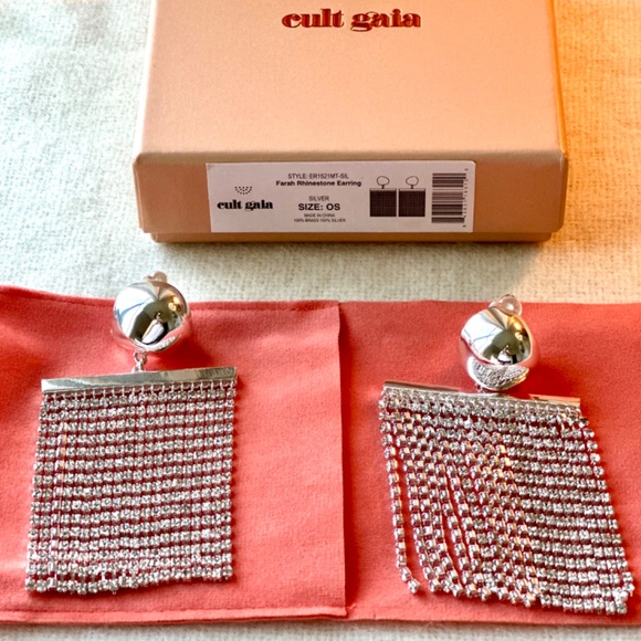 Authentic Cult Gaia Farah Rhinestone Earring - Silver - Picture 4 of 8